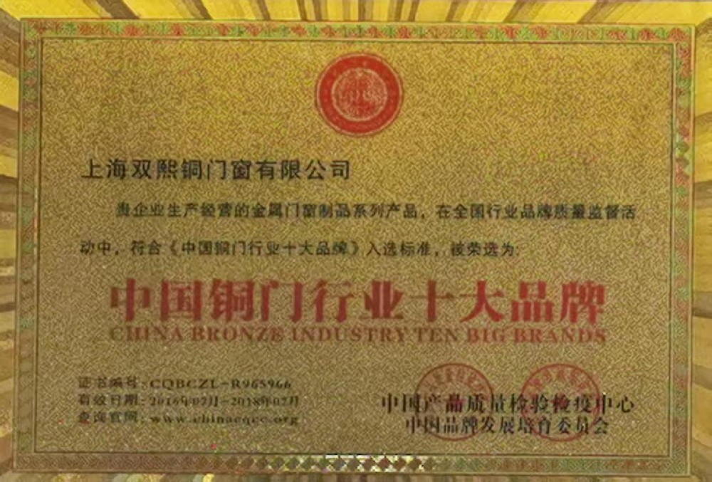 中国铜门行业十大品牌